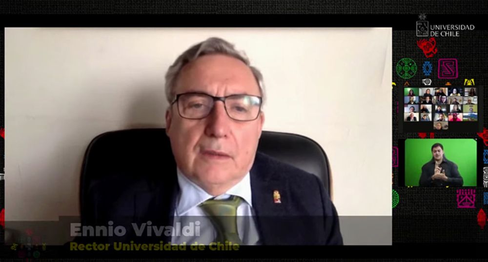 El rector de la Universidad de Chile, Ennio Vivaldi.