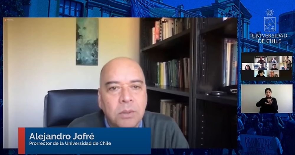 El Prorrector de la Universidad de Chile, Alejandro Jofré.