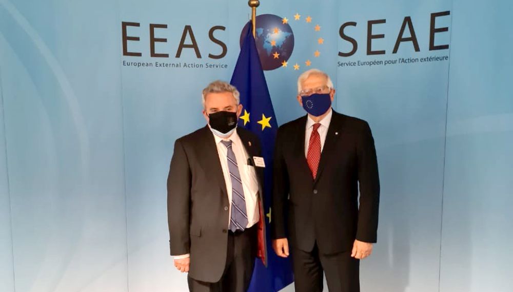 El Rector Vivaldi aseguró que la recepción por parte de Josep Borrell y la Unión Europea "no pudo ser mejor".