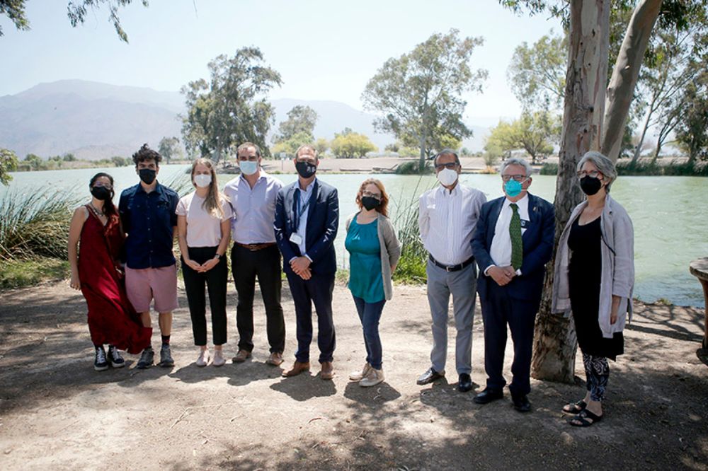 El recorrido siguió en Parque Carén, donde Sandker y su equipo pudieron conocer la laguna y los alrededores.