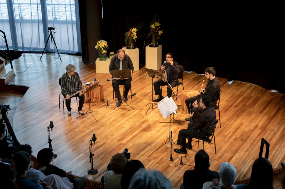 El quinteto de vientos, integrado por músicos de la misma Orquesta, mostró un repertorio en el anfiteatro.