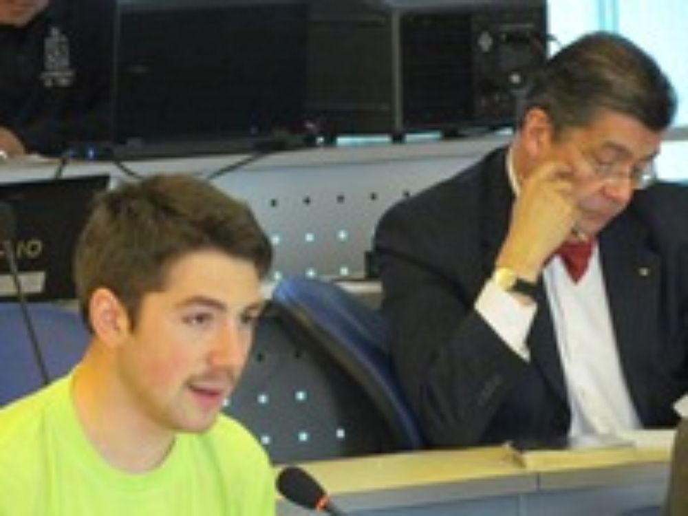 El Senador Martín Pérez Comisso, de la Facultad de Cs. Químicas y Farmacéuticas.