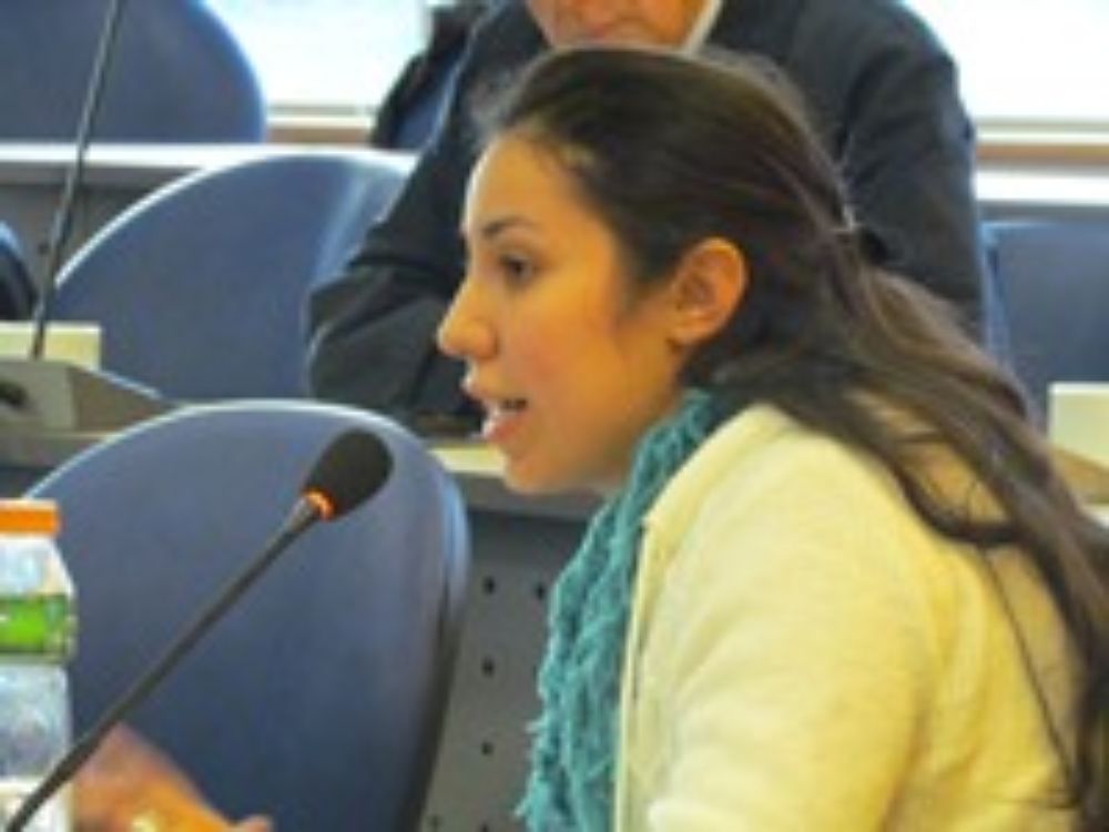 La Senadora Pía Mc Kenzie, estudiante de la Facultad de Cs. Agronómicas.