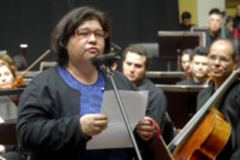 La Vicepresidenta de la Federación de Asociaciones de Funcionarios de la Universidad de Chile (FENAFUCH) Myriam Barahona. 