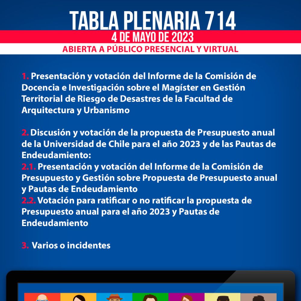 Afiche tabla plenaria Nº714
