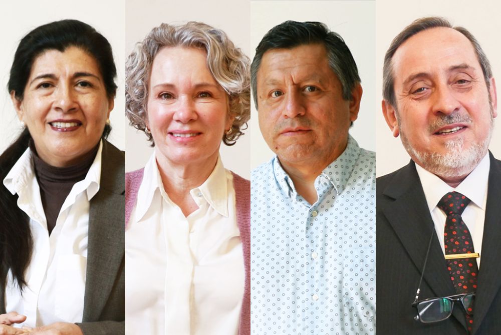 Senadores/as universitarios/as Gladys Camacho, Consuelo Fresno, Carlos Areche, Pedro Calandra