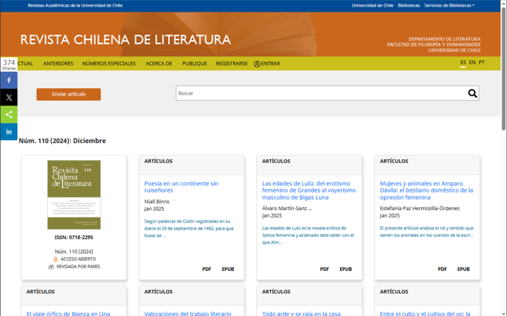 Revista Chilena de Literatura 