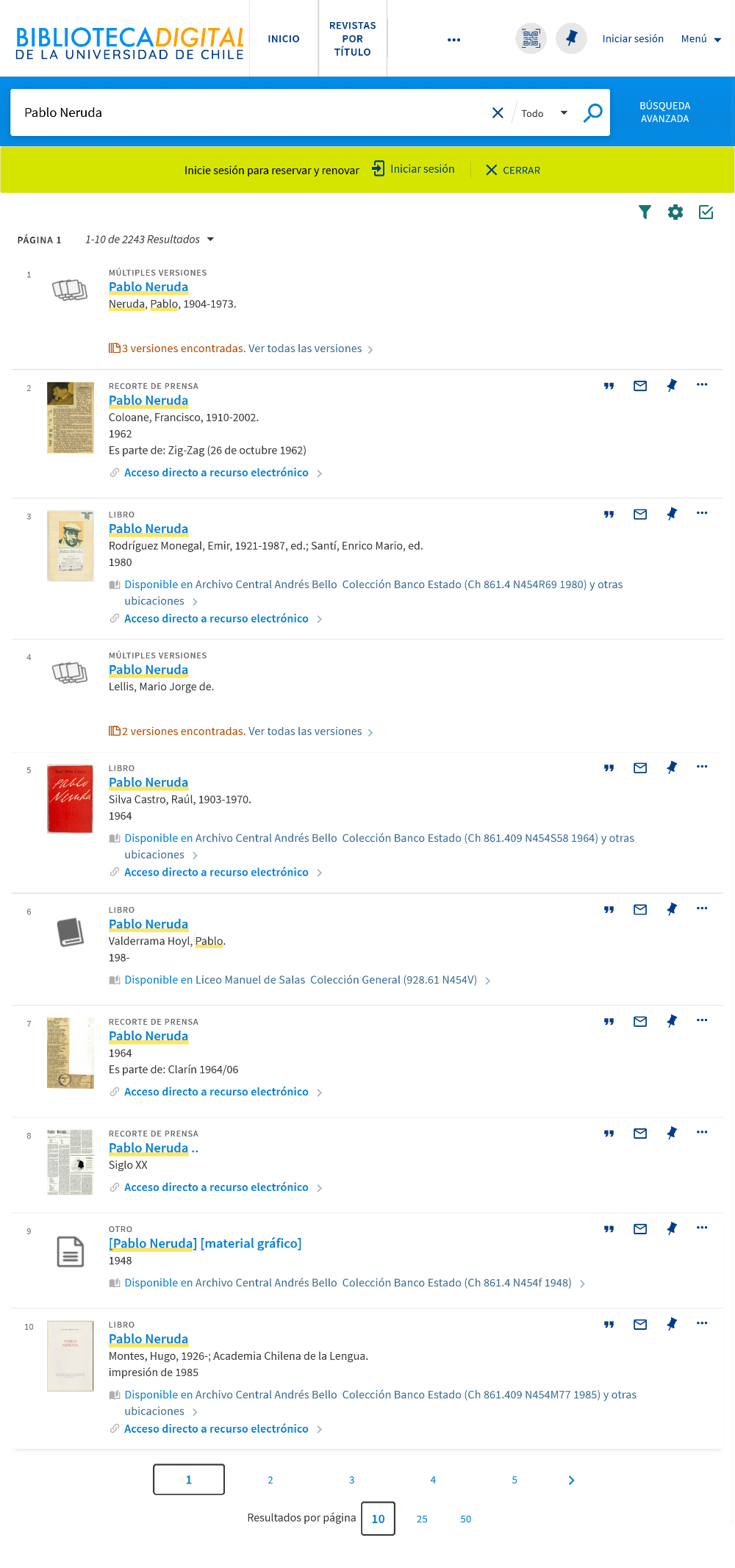 Búsqueda en Biblioteca Digital