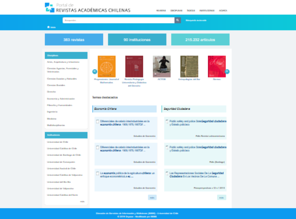 Portal de Revistas Académicas Chilenas