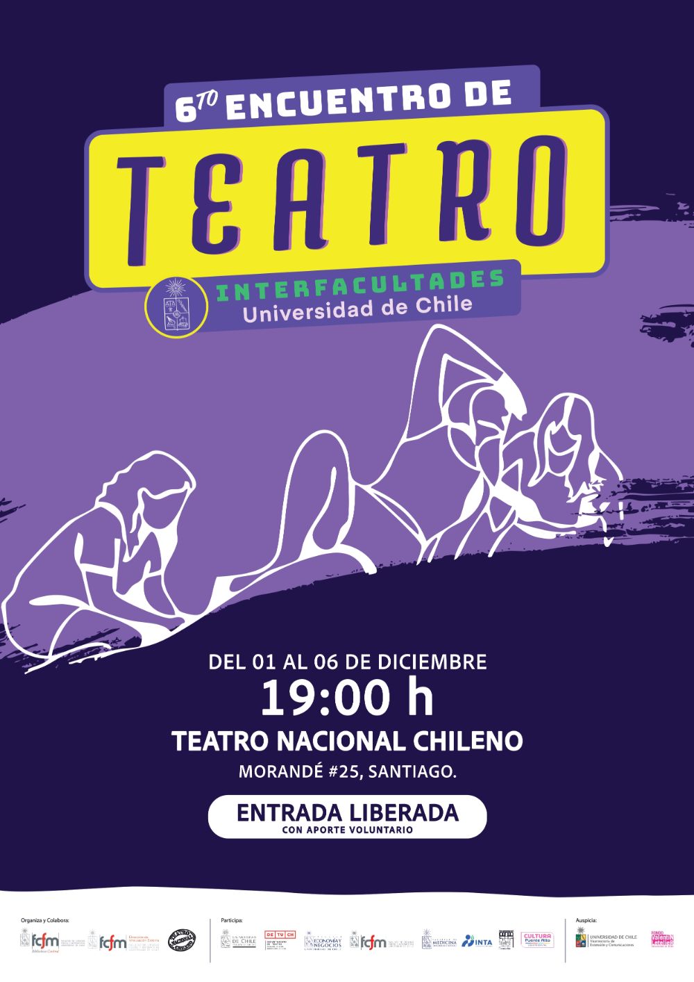 Afiche del 6° Encuentro de Teatro Interfacultades
