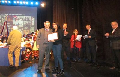 El Rector Ennio Vivaldi participó también de esta gala de conmemoración del aniversario de este cuerpo artístico.