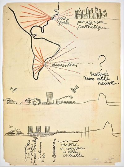 En 1929 realizó su primer viaje a Latinoamérica. En 1939 fue invitado para trabajar en la reconstrucción de Chillán, lo que finalmente no se concretó.