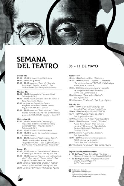 Semana del Teatro es una iniciativa de los estudiantes del Detuch, que se realiza entre el 6 y el 11 de mayo.