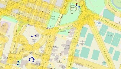 Estudio de la influencia del ruido vehicular en las áreas verdes. Imagen gentileza: prof. Pablo Kogan.