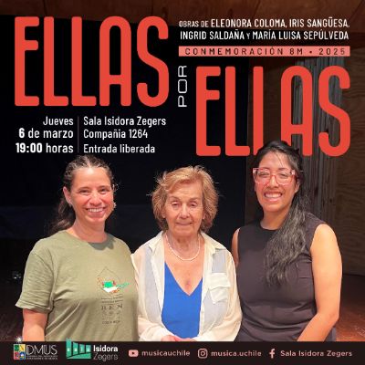 De izquierda a derecha: Eleonora Coloma, Iris Sangüesa e Ingrid Saldaña. 