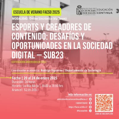 Esports y Creadores de Contenido: Desafíos y oportunidades en la Sociedad, Digital – SUB23