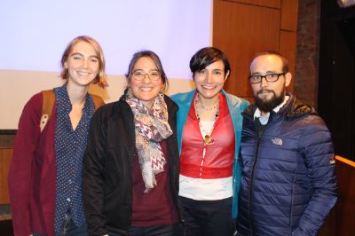 De izquierda a derecha: Alejandrina Correa, Marycarmen Santos, Sofía Lobos y Sebastián Cortés.