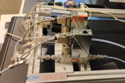 Vista del sistema de calibración de compuestos orgánicos volátiles desarrollado en el DGF con el apoyo del Laboratorio de Materiales Funcionales a Nanoescala del DIQBM.