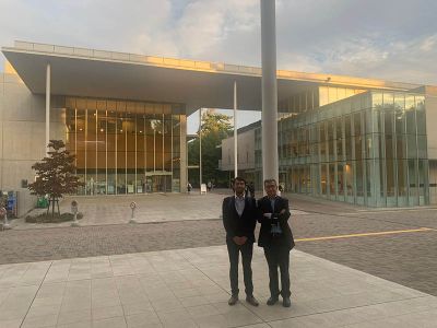 Los profesores Gamboa y Bórquez durante su visita a la Universidad de Tokio.