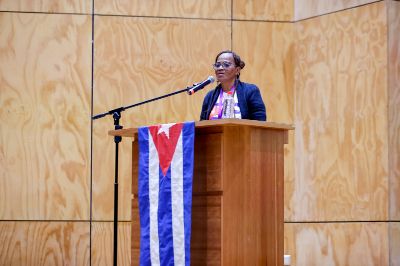 María Eugenia Romero llegó a Chile en el marco del Encuentro Nacional e Internacional del Programa Puntos de Cultura Comunitaria, que se llevó a cabo entre el 30 de noviembre y el 1 de diciembre en Chillán. 