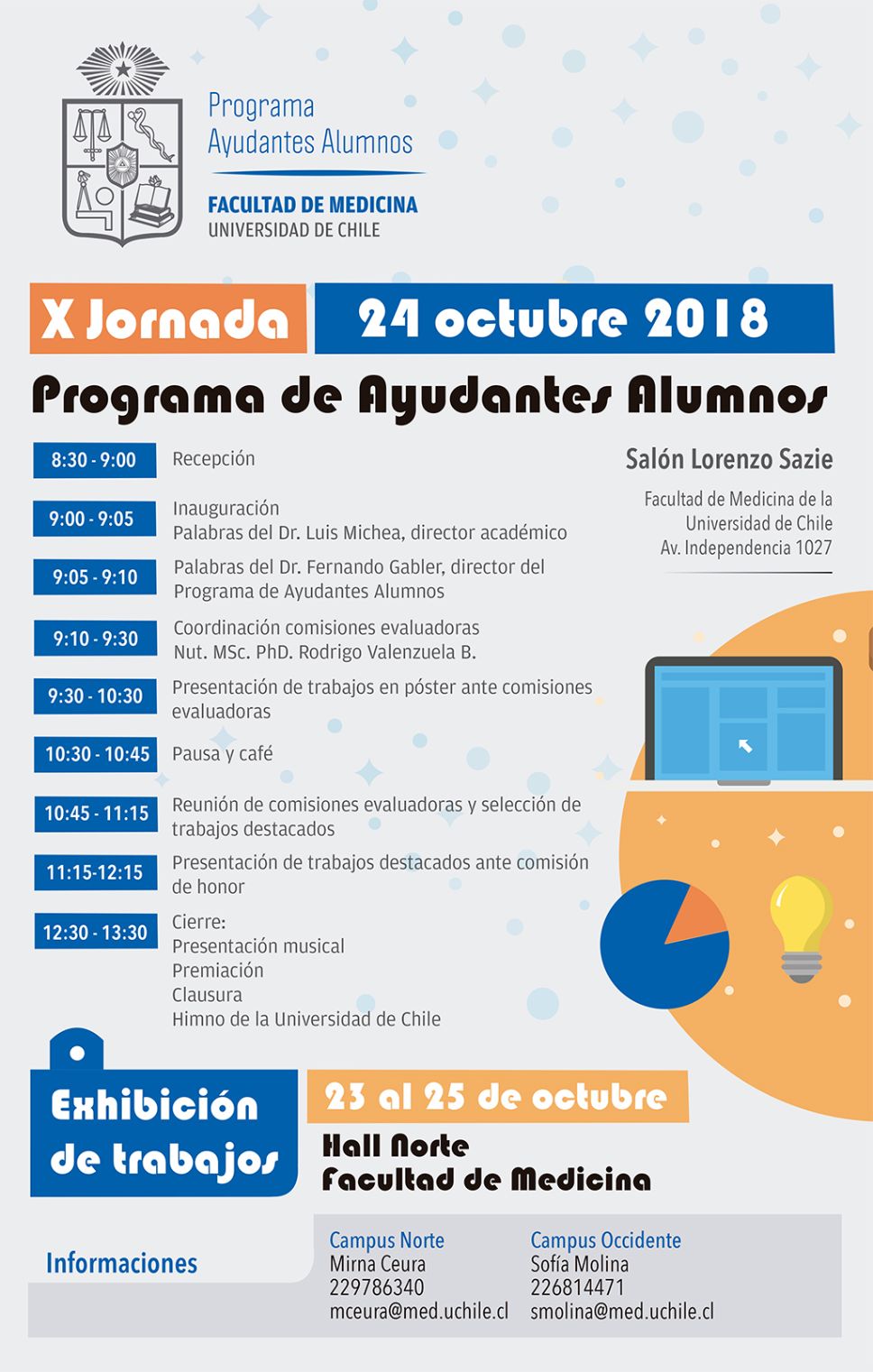 Afiche X Jornada del Programa de Ayudantes Alumnos de la Facultad de Medicina