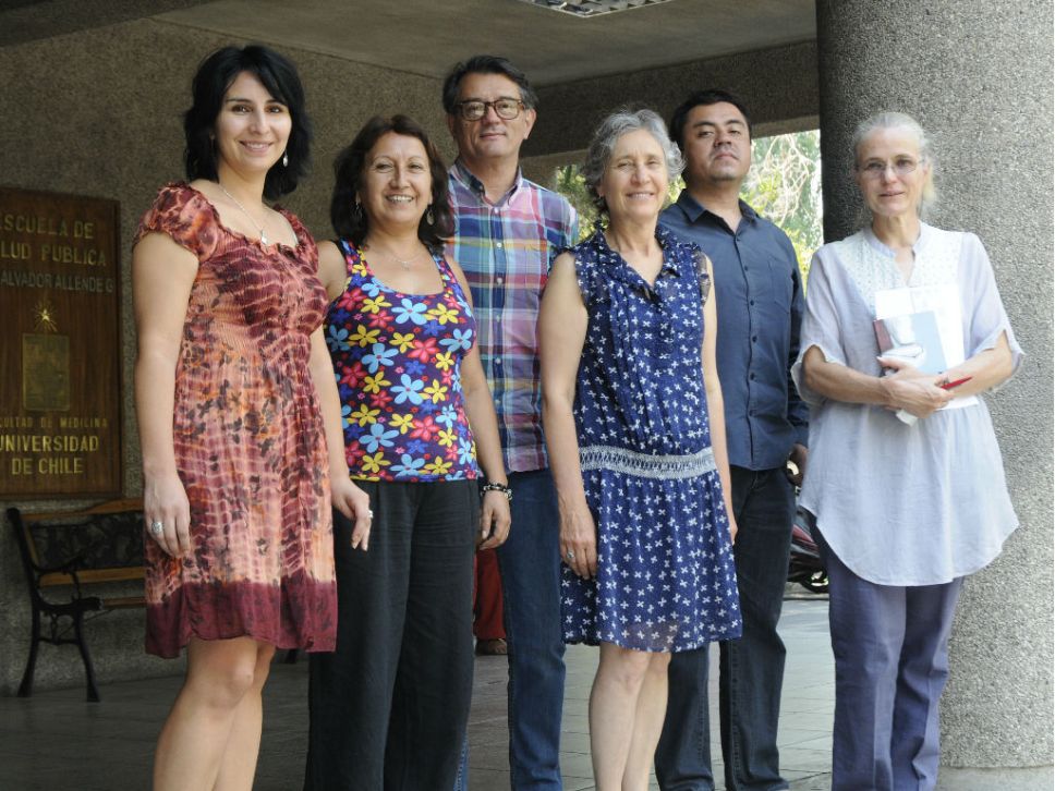 Katherine Rivas, Marisol Negrete, Rodrigo Fuentes, Fanny Berlagossky, Jorge Caro y Karen Peffe, integrantes de la comisión organizadora de la III Jornada en Derechos Humanos y Salud Pública