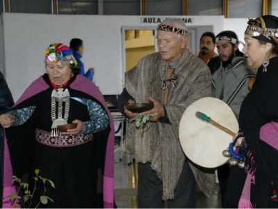 Durante la ceremonia de Wetripantu