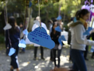 Toda la comunidad expresó sus esperanzas para esta disciplina en un "árbol de los deseos". 