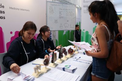 Además de los stand de carreras, las y los asistentes pudieron aclarar dudas sobre financiamiento, matrículas y acompañamientos estudiantiles, entre otros. 