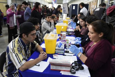 Una de las actividades que generó mayor interés fue la realización del test rápido del VIH.