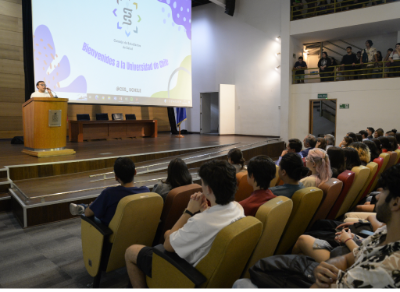 El Consejo de Estudiantes de la Salud también se hizo presente en la jornada de bienvenida. 