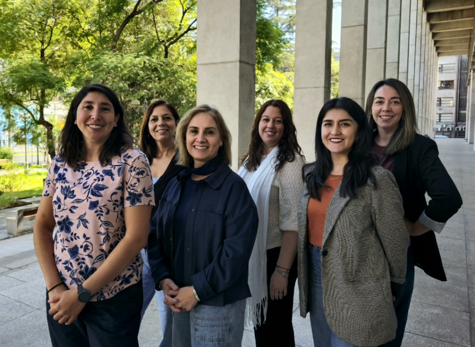 Comité autoevaluación conformado por las profesoras, de izq. a derecha: Nathalie Llanos, Sonia Sandoval, Iluany Pohlmann, Evelyn Bustamante, Paulina Herrera y Claudia Lataste