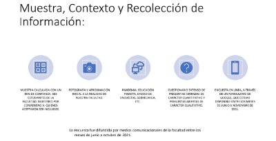 El equipo investigador contabilizó 363 formularios respondidos por estudiantes identificados como de los géneros femenino, masculino y no binario, pertenecientes a las ocho carreras de pregrado en sus diferentes niveles y que ingresaron desde el 2013 en adelante, pese a que la gran mayoría -el 83,9% del alumnado participante- ingresó el año 2018 o posterior.