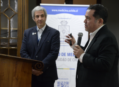 El doctor Juan Pablo Torres y el profesor Luis Vargas dieron a conocer las bases, trabajo y proyecciones de la Iniciativa Ingeniería y Salud.