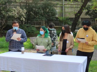 Pedro Rojas, Francisca Sánchez, Catalina Araya y Javier Concha, nueva mesa Coordinadora del Consejo de Estudiantes de la Salud