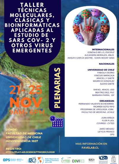 Taller de Técnicas Moleculares Clásicas y bioinformáticas aplicadas al estudio de SARS CoV-2 y otros virus emergentes