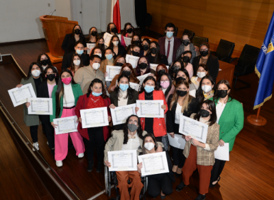 La generación 2021 de terapeutas ocupacionales de la Facultad de Medicina de la Universidad de Chile