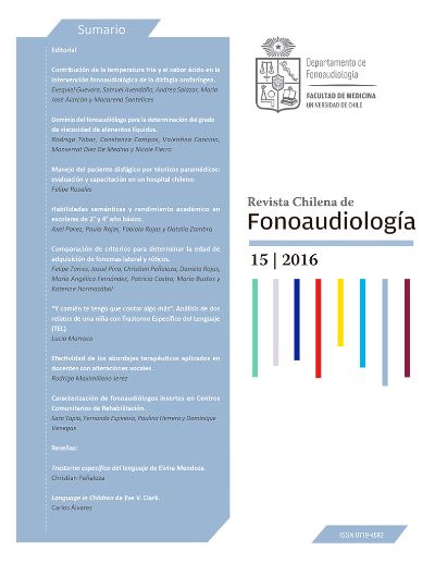 Revista Chilena de Fonoaudiología