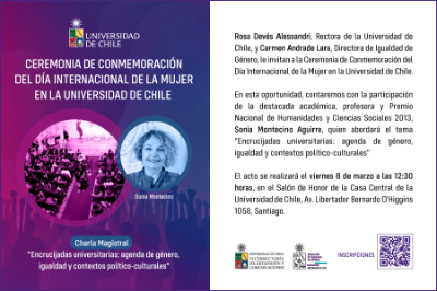 Invitación acto de Conmemoración Día Internacional de la Mujer