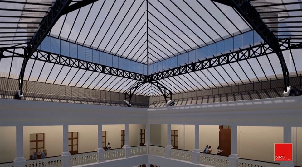 La obra consta del retiro de la actual cubierta del edificio junto a los respectivos forros, canaletas y bajadas de agua.