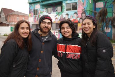 Parte de la nueva directiva FECh: Brayan Rice, Catalina González y Maite Velíz. 