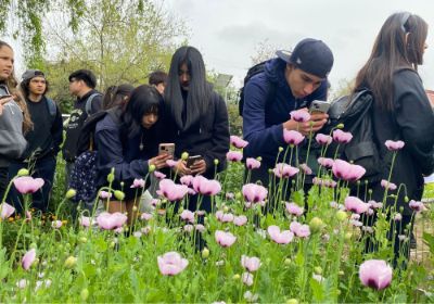 Estudiantes visitando el vivero de la Facultad de Ciencias Forestales.