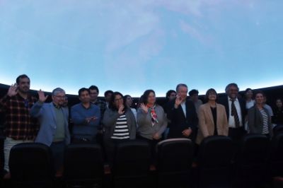 La Rectora destacó que este Planetario es "algo único y pone a Huechuraba en el centro del universo, como lo miramos desde acá. Esta es la forma en que realmente nos vamos a preocupar, en serio, por la educación en Chile".