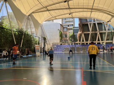 Durante la jornada inaugural se realizó un partido de GoalBall entre FEN y FAU.