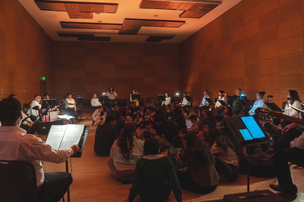 El concierto familiar se desarrolló en la nueva sala de ensayo del Coro Sinfónico, en VM20.