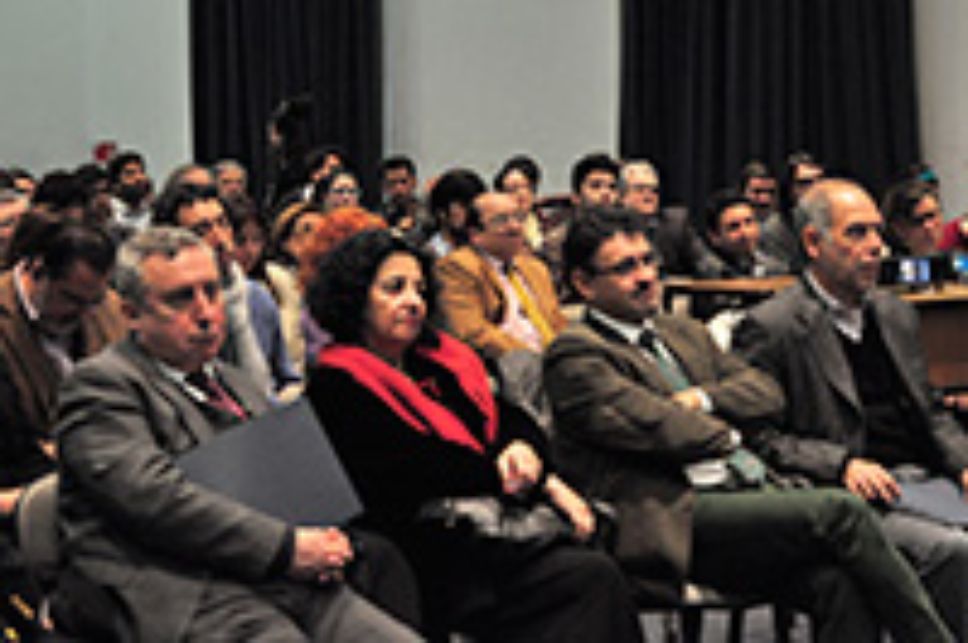 Autoridades que asistieron al evento, que se realizó en la Casa Central. 