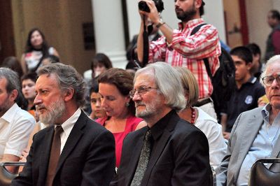 Roberto Farriol y Francisco Brugnoli, directores del MNBA y el MAC respectivamente. 