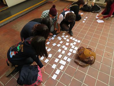 Alumnos participantes del test de usuario proponen agrupaciones por etapas del Proceso de Admisión de los contenidos del sitio.