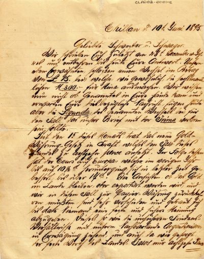 Carta de Abraham Goldenberg de la Colección Manuscritos del Centro de Estudios Judaicos