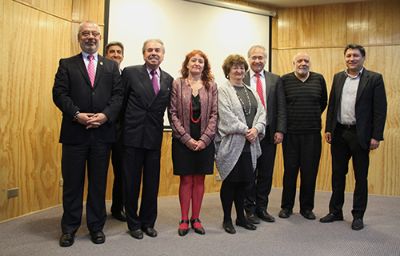 Las autoridades que fueron partícipes en la inauguración del año académico del PEC, que sirvió también como recepción a los profesores participarán del curso de capacitación